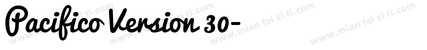 Pacifico Version 30字体转换
